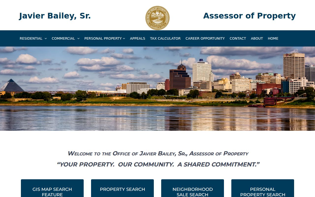 Memphis residents directory Shelby County Assessor search choices