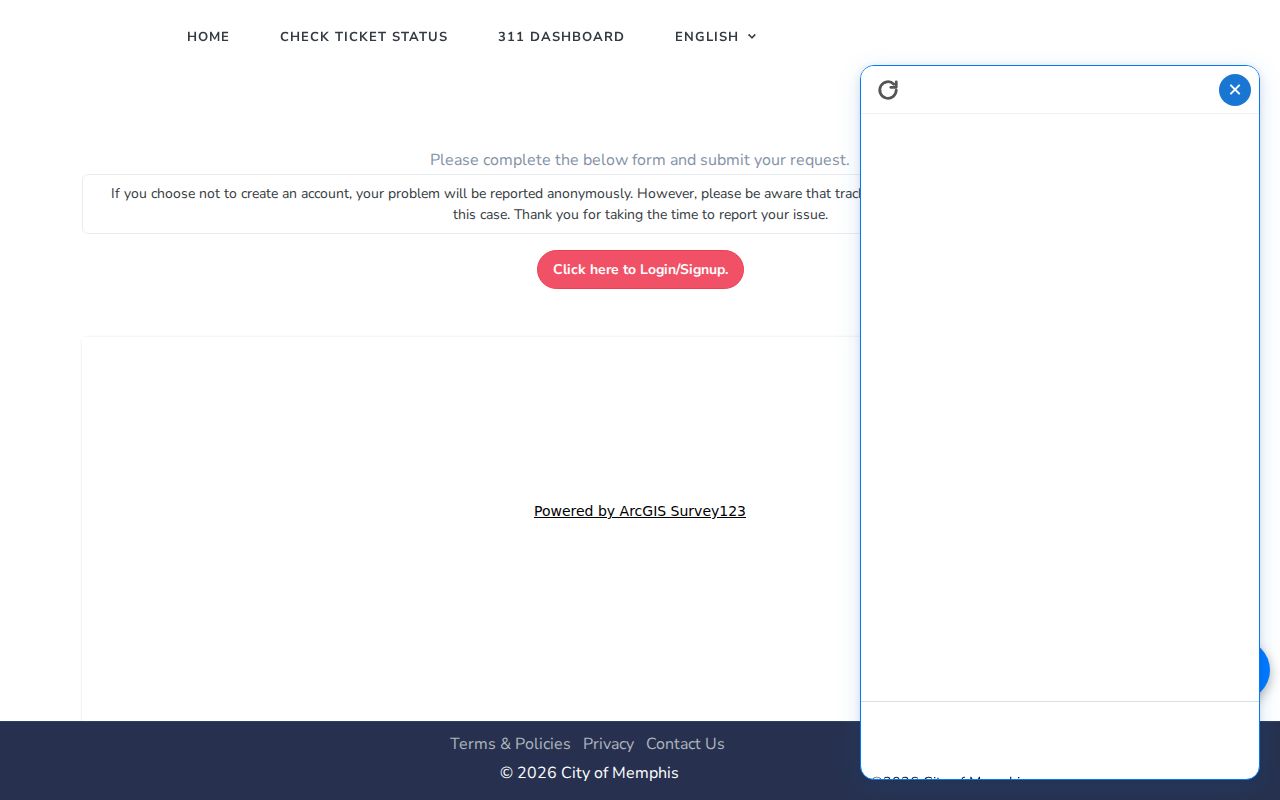 Memphis neighbors Memphis 311 service request portal